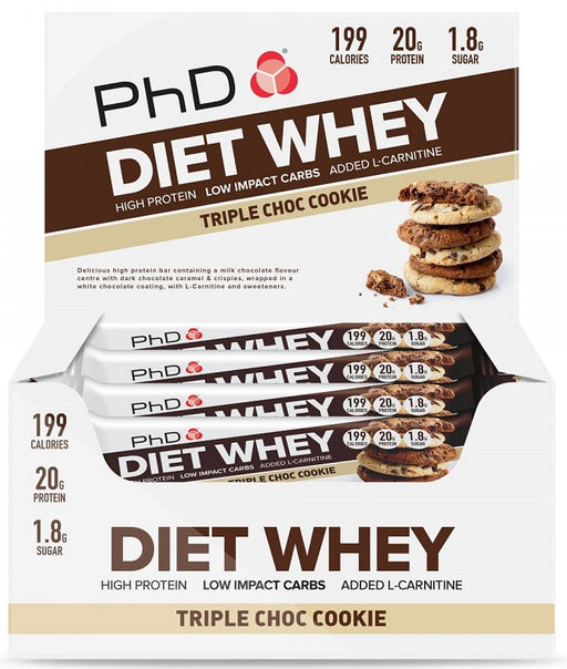 PhD Diet Whey Bar, Dark Chocolate Mocha - 12 bars | High-Quality Protein Bars | MySupplementShop.co.uk