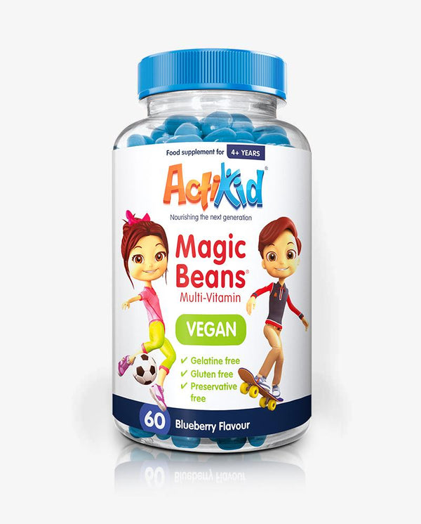 Actikid Magic Beans Multi-Vitamin Blueberry 60 Gummies | High-Quality Health Foods | MySupplementShop.co.uk