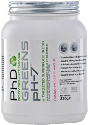 PhD Greens pH-7, Pomegranate - 330 grams | High-Quality Health Foods | MySupplementShop.co.uk