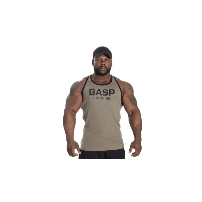 GASP Ribbed T-Back - Washed Green