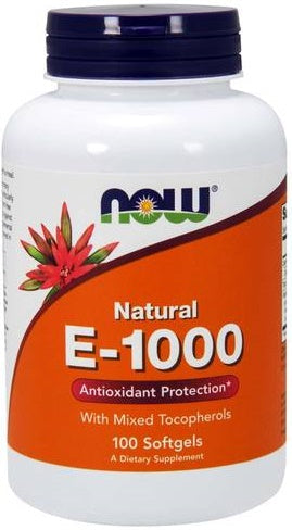 NOW Foods Vitamin E-1000 - Natural (Mixed Tocopherols) - 100 softgels - Vitamins & Minerals at MySupplementShop by NOW Foods