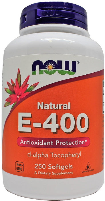 NOW Foods Vitamin E-400, Natural - 250 softgels - Vitamins & Minerals at MySupplementShop by NOW Foods