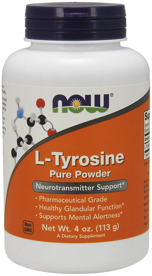 NOW Foods L-Tyrosine, Powder - 113g | High-Quality Diet Shakes | MySupplementShop.co.uk