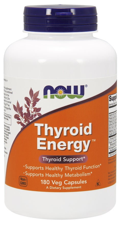 NOW Foods Thyroid Energy - 180 vcaps | High-Quality Sports Supplements | MySupplementShop.co.uk