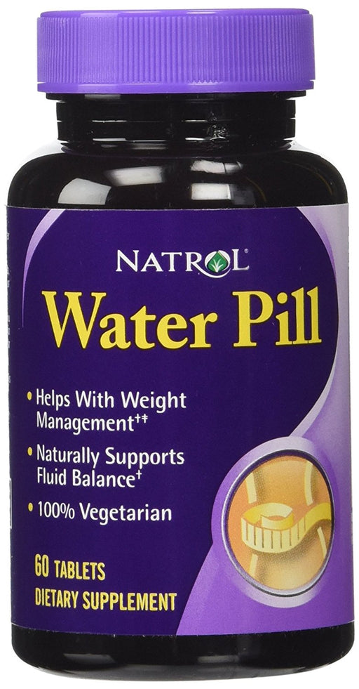 Natrol Water Pill - 60 tabs | High-Quality Slimming and Weight Management | MySupplementShop.co.uk