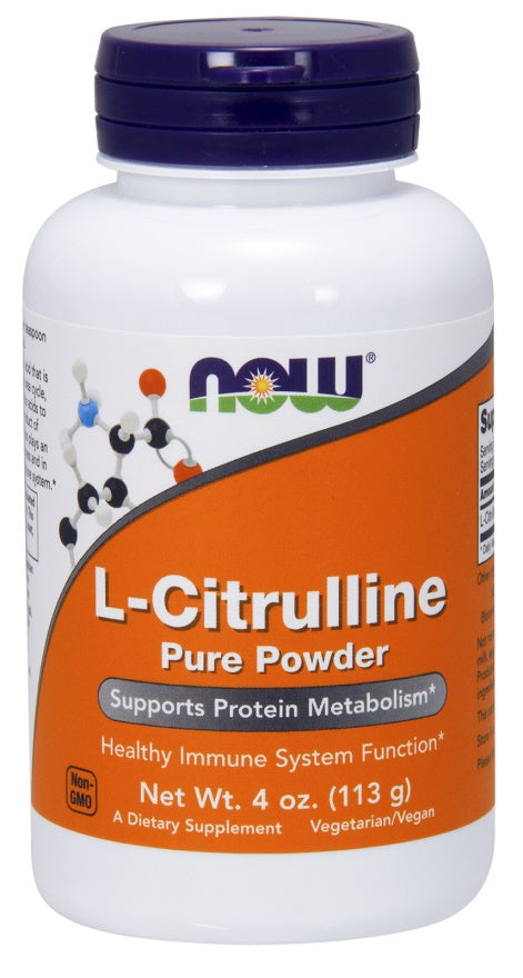 NOW Foods L-Citrulline, Pure Powder - 113g | High-Quality Cleansers | MySupplementShop.co.uk