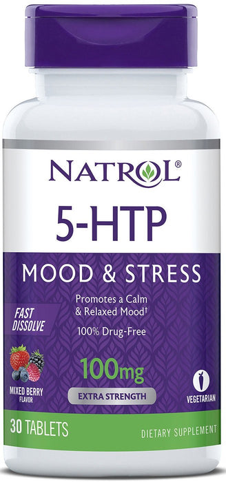 Natrol 5-HTP Fast Dissolve 100mg - 30 tabs - Health and Wellbeing at MySupplementShop by Natrol