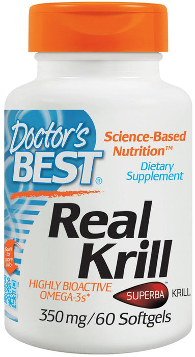 Doctor's Best Real Krill, 350mg - 60 softgels - Health and Wellbeing at MySupplementShop by Doctor's Best