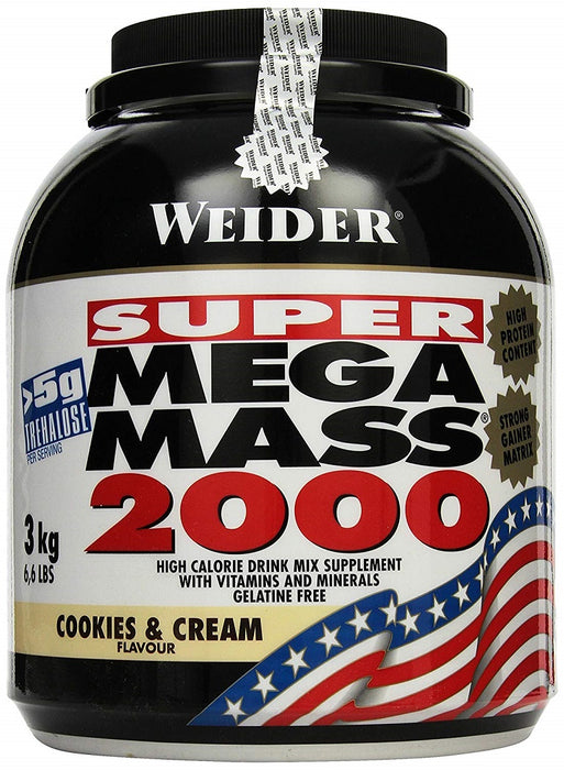 Weider Mega Mass 2000, Smooth Chocolate - 3000 grams - Default Title - Weight Gainers & Carbs at MySupplementShop by Weider