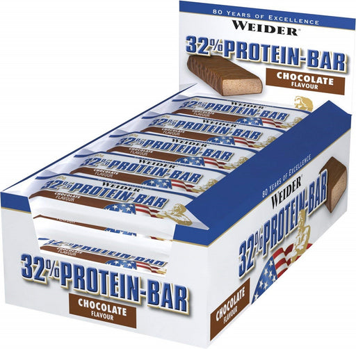 Weider 32% Protein Bar, White Chocolate Banana - 24 bars | High-Quality Protein Bars | MySupplementShop.co.uk