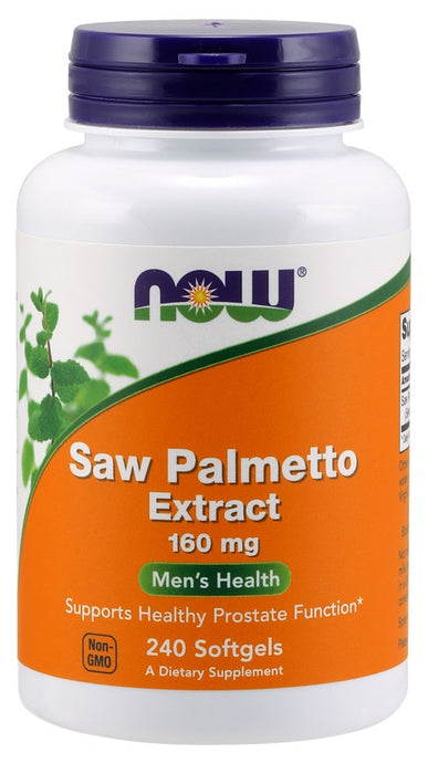 NOW Foods Saw Palmetto Extract, 160mg - 240 softgels - Health and Wellbeing at MySupplementShop by NOW Foods