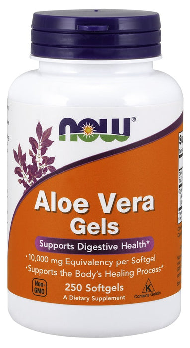 NOW Foods Aloe Vera Gels - 250 softgels - Health and Wellbeing at MySupplementShop by NOW Foods