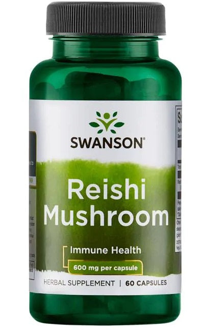 Swanson Reishi Mushroom, 600mg - 60 caps | High-Quality Health and Wellbeing | MySupplementShop.co.uk