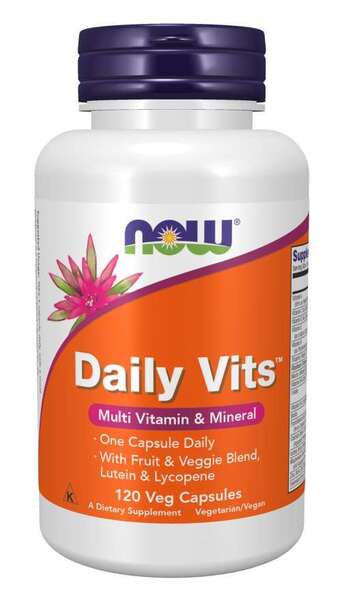 NOW Foods Daily Vits - 120 vcaps | High-Quality Vitamins & Minerals | MySupplementShop.co.uk