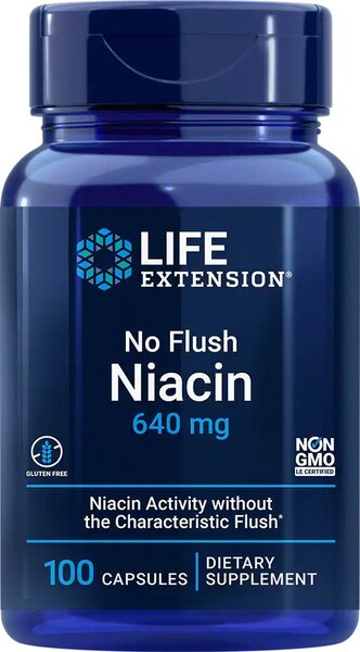 Life Extension No Flush Niacin - 100 caps | High-Quality Vitamins & Minerals | MySupplementShop.co.uk