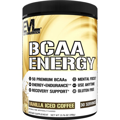 EVLution Nutrition BCAA Energy, Vanilla Iced Coffee - 390 grams | High-Quality Amino Acids and BCAAs | MySupplementShop.co.uk