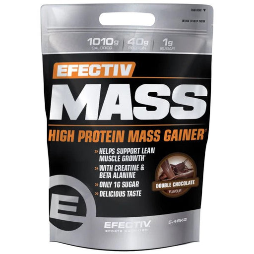 Efectiv Nutrition Mass, Double Chocolate - 5400 grams | High-Quality Weight Gainers & Carbs | MySupplementShop.co.uk