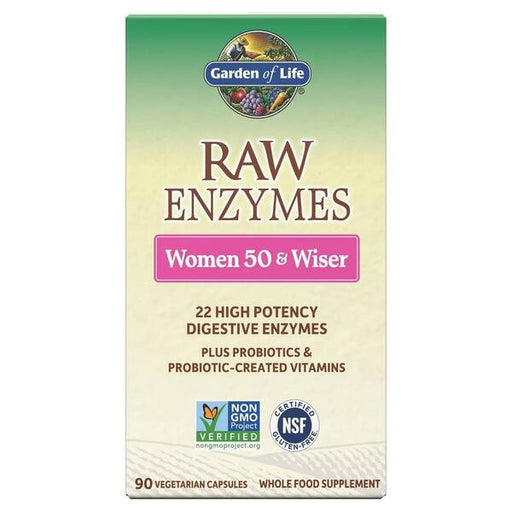 Garden of Life Raw Enzymes Women 50 & Wiser - 90 vcaps | High-Quality Vitamins, Minerals & Supplements | MySupplementShop.co.uk