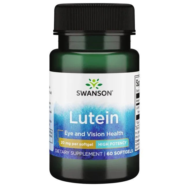 Swanson Lutein, 20mg - 60 softgels - Health and Wellbeing at MySupplementShop by Swanson