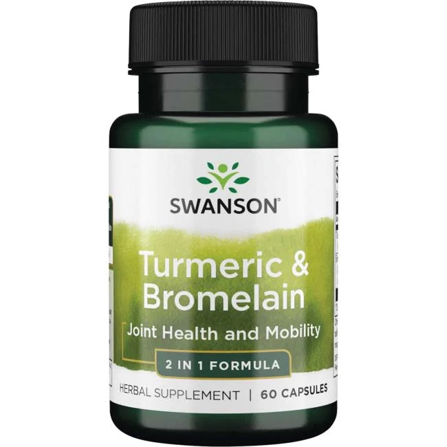 Swanson Turmeric & Bromelain - 60 caps - Health and Wellbeing at MySupplementShop by Swanson