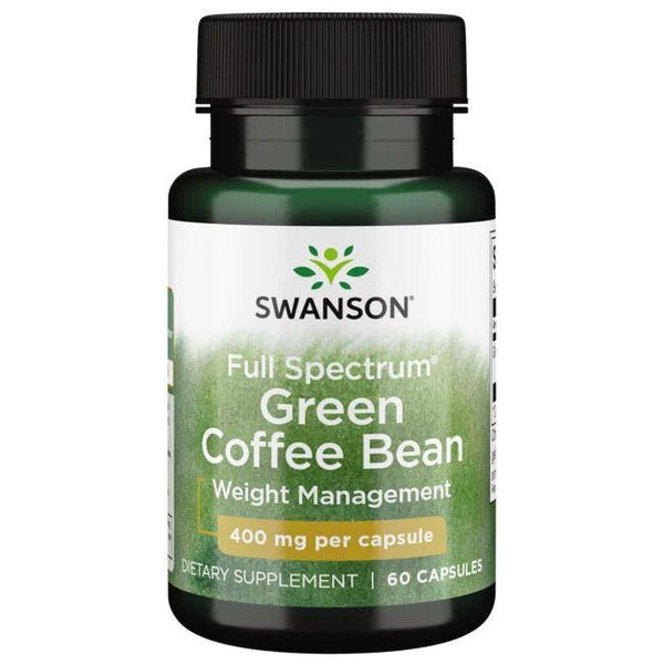 Swanson Full Spectrum Green Coffee Bean, 400mg - 60 caps | High-Quality Sylwetka | MySupplementShop.co.uk