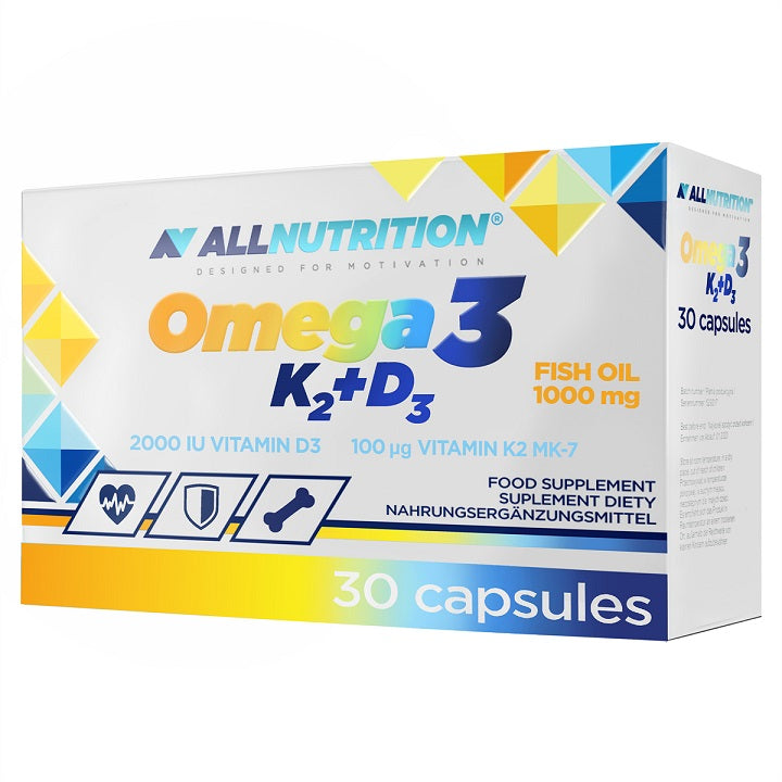 Allnutrition Omega 3, K2+D3 - 30 caps | High-Quality Vitamins & Minerals | MySupplementShop.co.uk