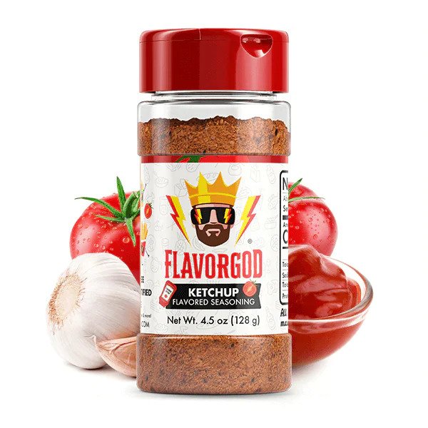 FlavorGod Ketchup Flavored Seasoning - 128g | High-Quality Health Foods | MySupplementShop.co.uk