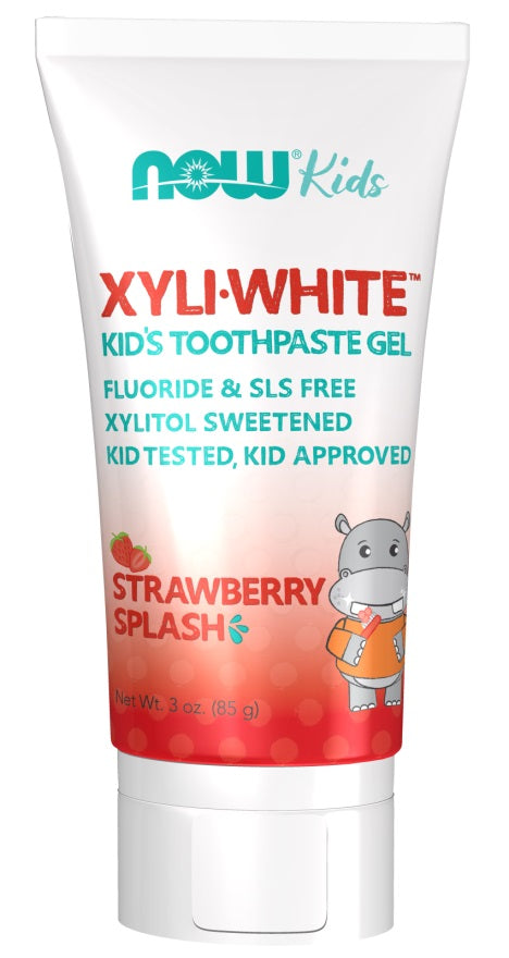 NOW Foods XyliWhite Kids Strawberry Splash  85g - Health and Wellbeing at MySupplementShop by NOW Foods