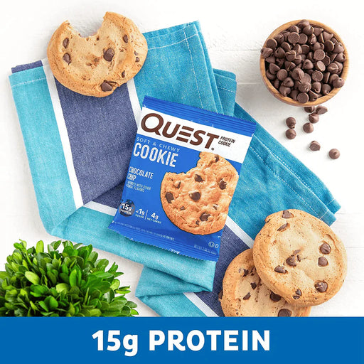 Quest Nutrition Cookie 12x59g Chocolate Chip | High-Quality Bakery | MySupplementShop.co.uk