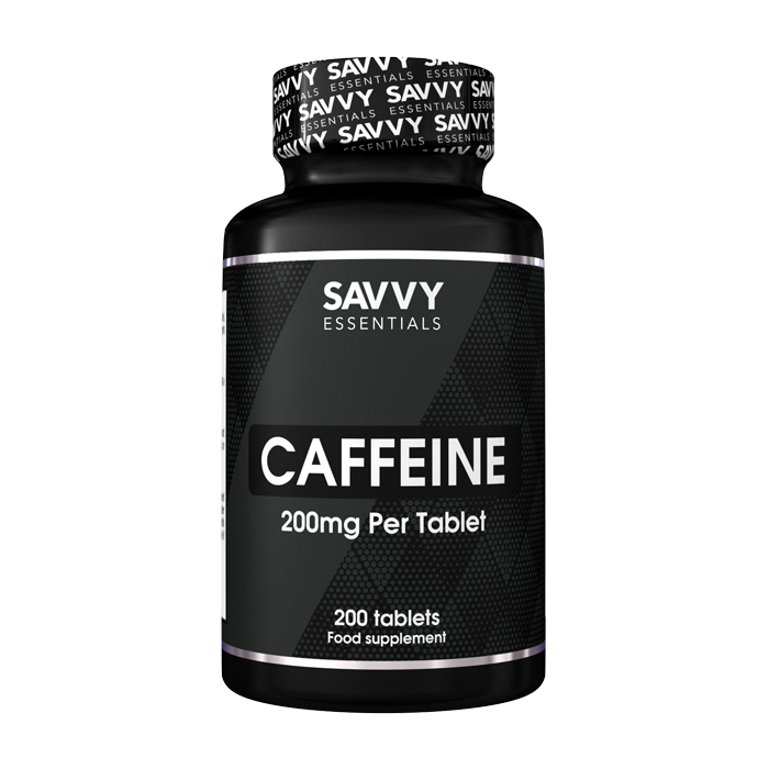 Savvy Essentials Caffeine 200mg - 200 Tablets - Caffeine Supplement at MySupplementShop by Savvy Nutrition